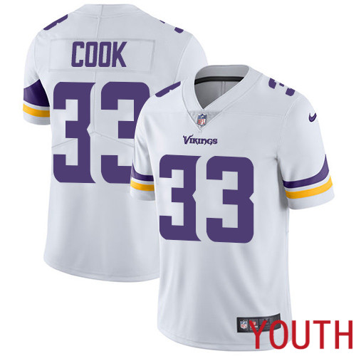 Minnesota Vikings #33 Limited Dalvin Cook White Nike NFL Road Youth Jersey Vapor Untouchable->youth nfl jersey->Youth Jersey
